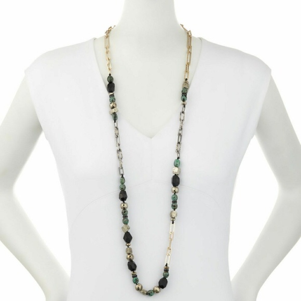 Alexis Bittar Crystal Custom Chain Link Necklace